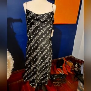 BCBG Black and White Floral Dress